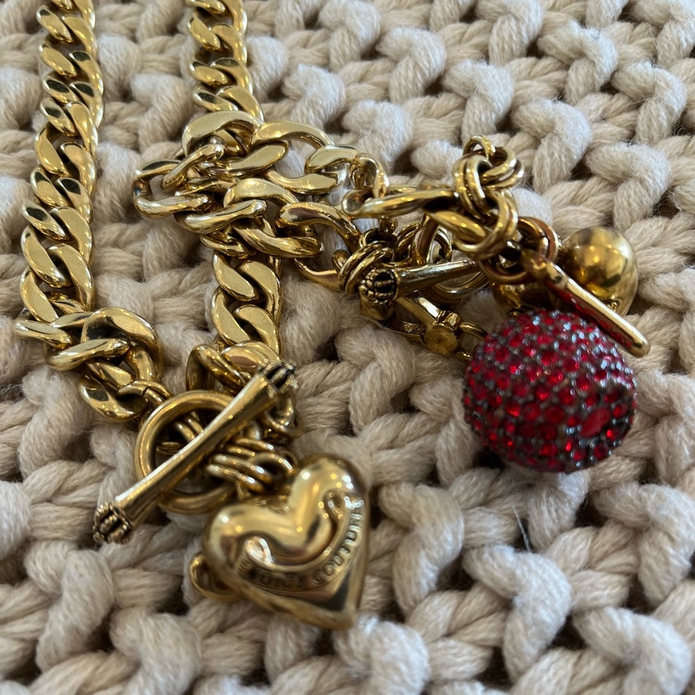 Juicy Couture charm necklace and bracelet